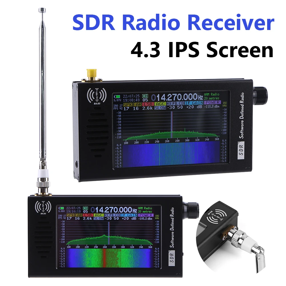 

DSP SDR Radio Receiver with Antenna Jack Stereo Radio Receiver Rechargeable Radio Receiver for Garage Party Market