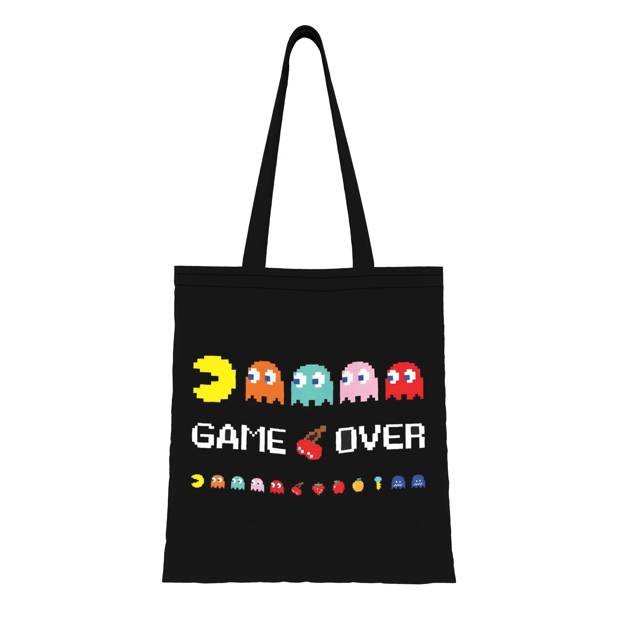 Pac Man 10 BANDAI Canvas Tote Bag Perfect for Grocery Women's Top-Handle Bags