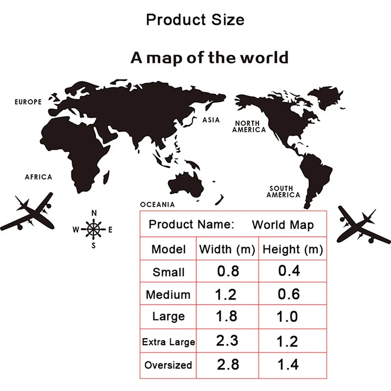World Map Wall Stickers 3D Acrylic Mirror Sticker Three-dimensional for Living Room Office TV Background Wallpaper Decoration view 4