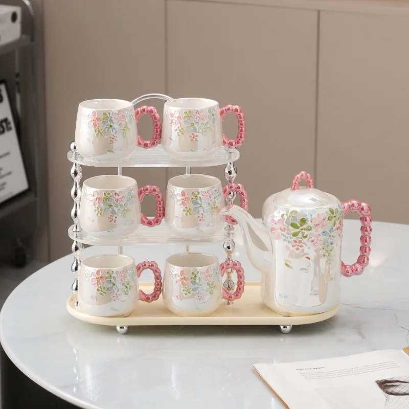 HYS light luxury high temperature resistant ceramic water set cup cup set tea set wedding gift for newcomers