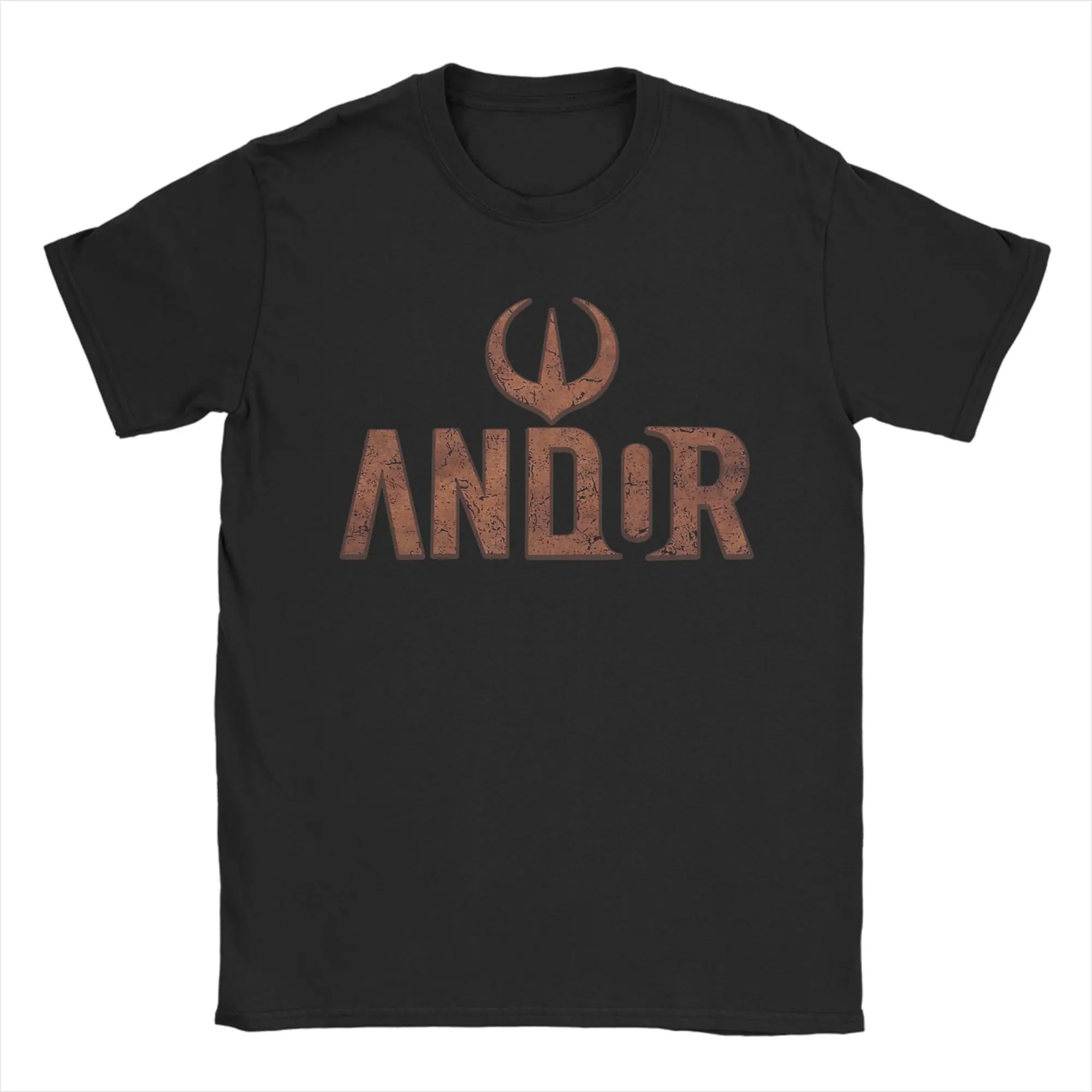 

Men's Andor Raised Logo T Shirt Cotton Clothes Humorous Short Sleeve Round Collar Tees New Arrival T-Shirt