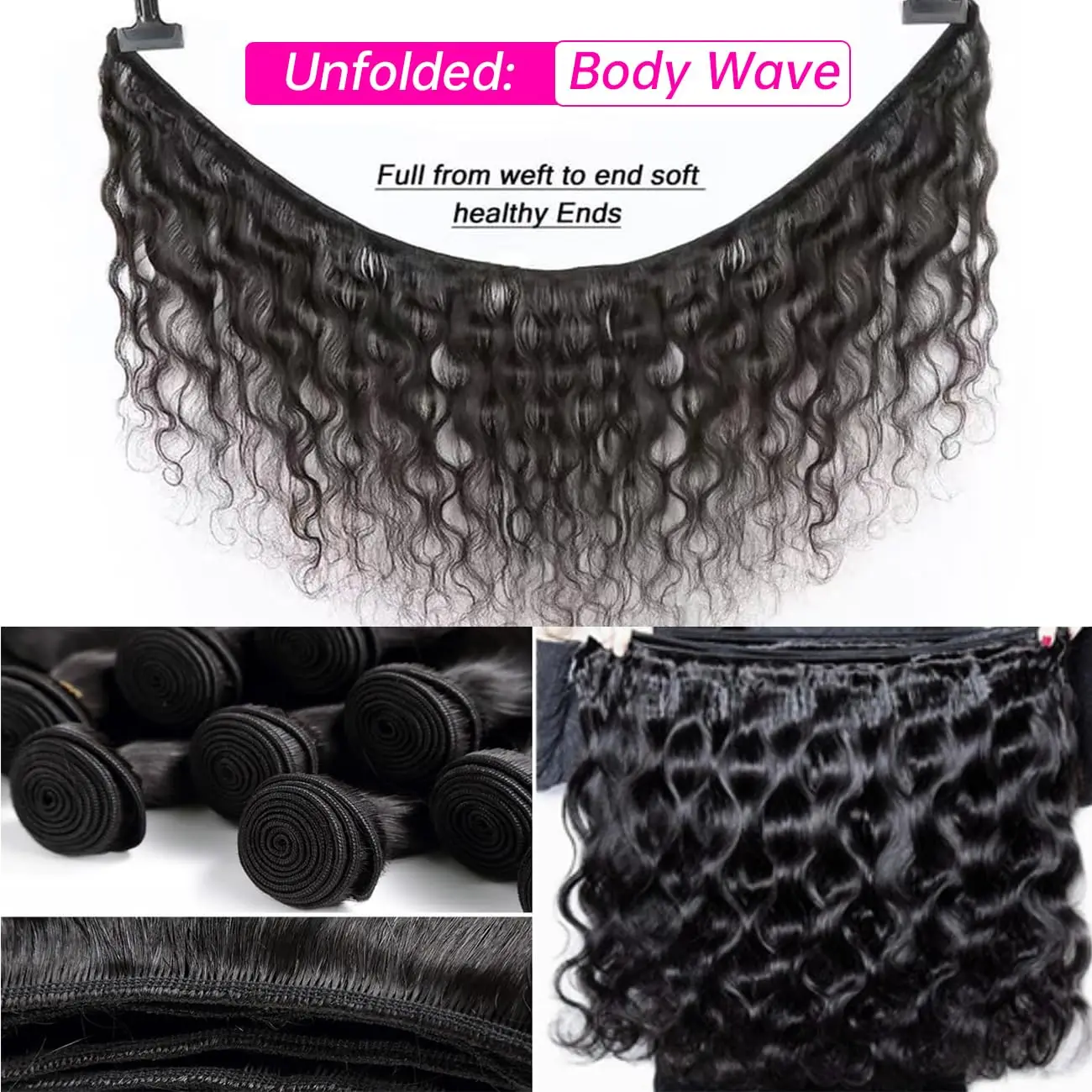 10A Human Hair Bundles Body Wave 3 Bundles Human Hair 16 18 20Inch Unprocessed Brazilian Virgin Hair