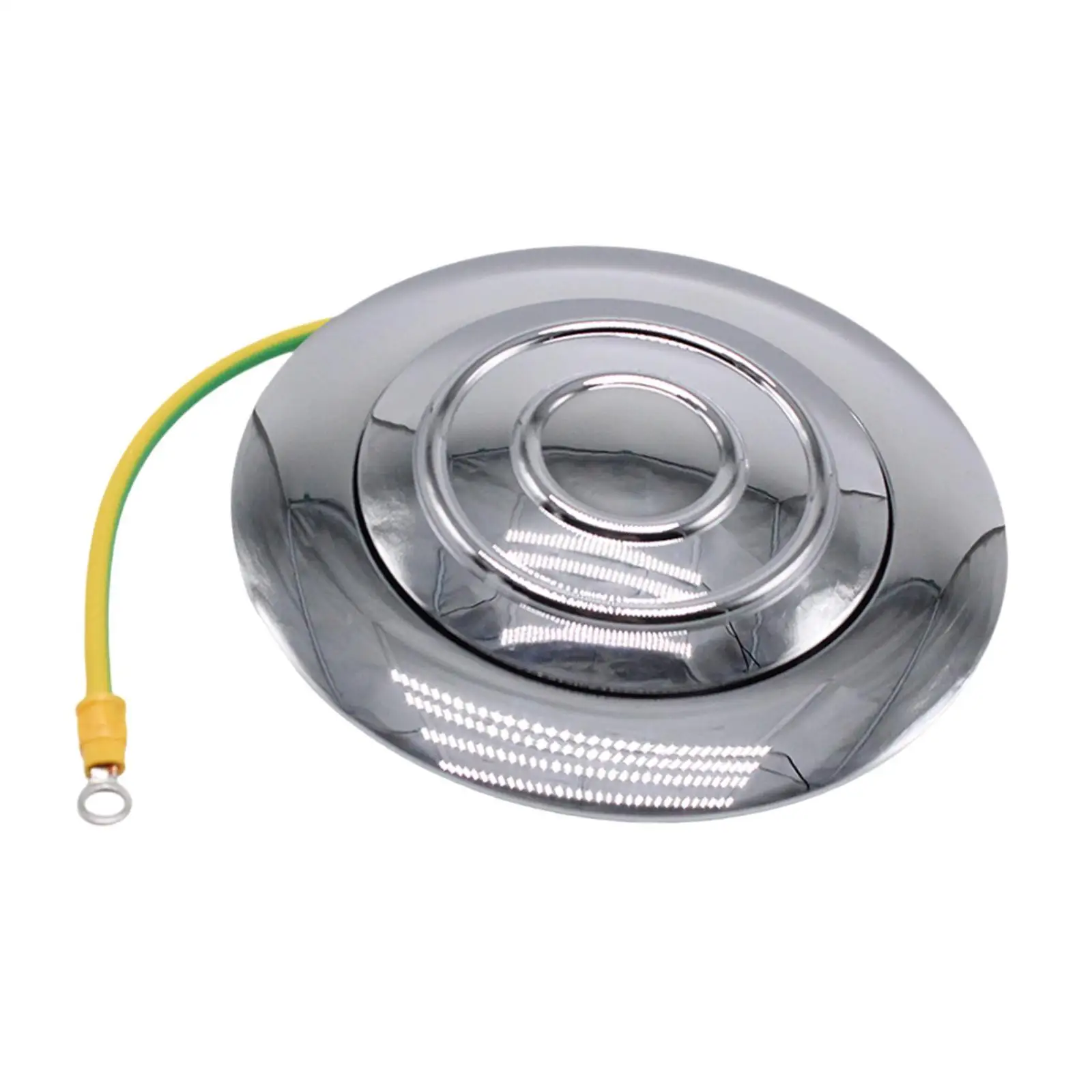 Polished Aluminum Horn Button Sturdy Car Horn Center Cap Replacement for 9 Bolt Classic and Sports Steering Wheels