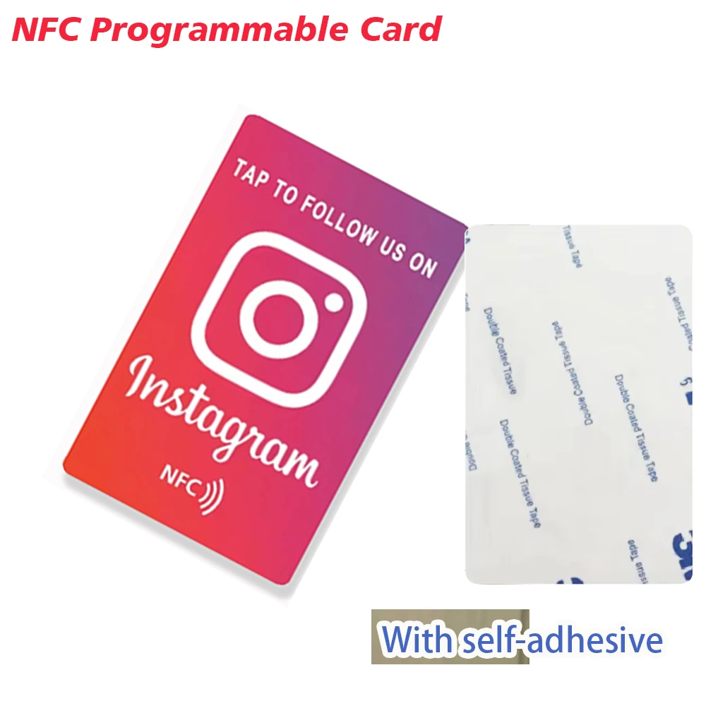 5/10Pcs Media Sharing Card RFID Boost Business Reviews NFC Card with Self-adhesive Enhances SEO Saves Time User-Friendly Sticker