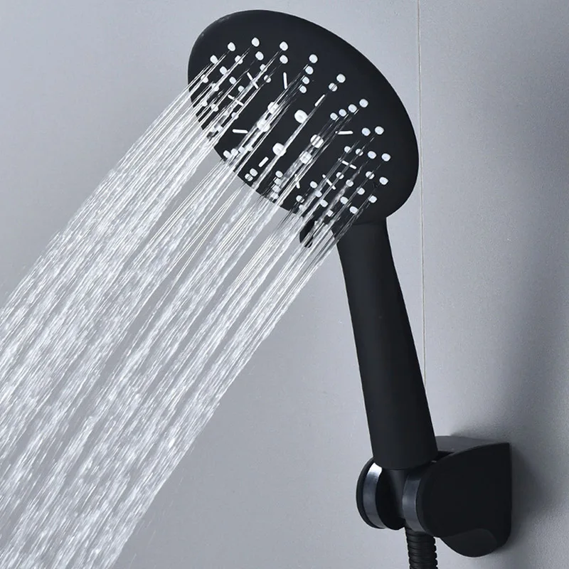 Matte Balck High Quality ABS Hand Holder Shower Bath Shower Hand Replace Bathroom Fittings Shower Accessories