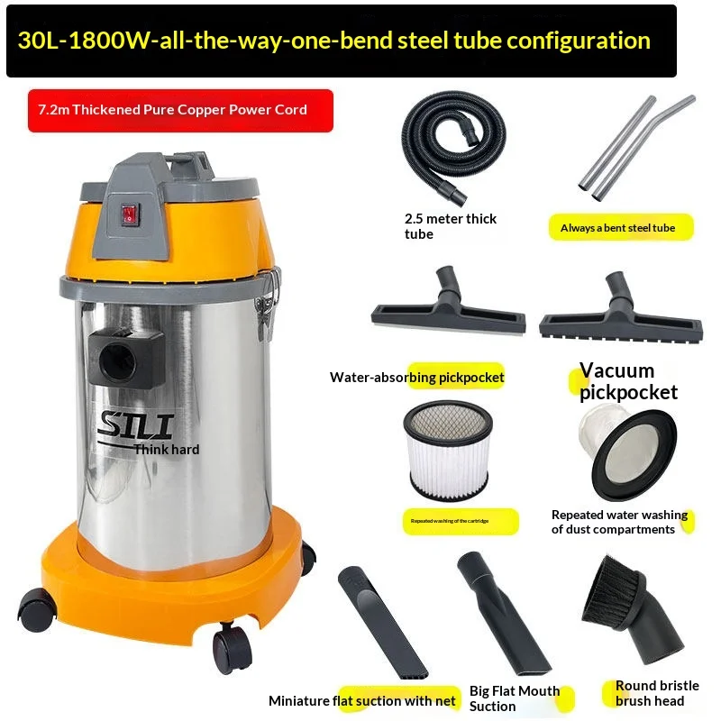 Construction Wet Dry Vacuum Powerful Quiet Industrial Commercial HEPA Heavy Duty High Capacity Garage Car Detailing Sweep view 4