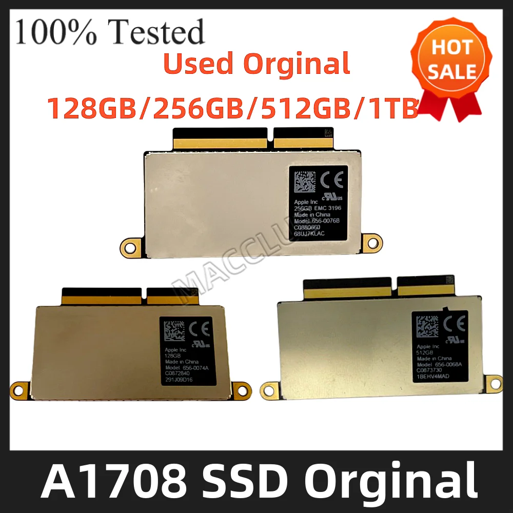 A1708 SSD For Macbook Pro Retina 13'' A1708 Late 2016 Mid 2017 EMC 2978 EMC 3164 MLL42 MPXQ2 1T 128 256 512GB SSD