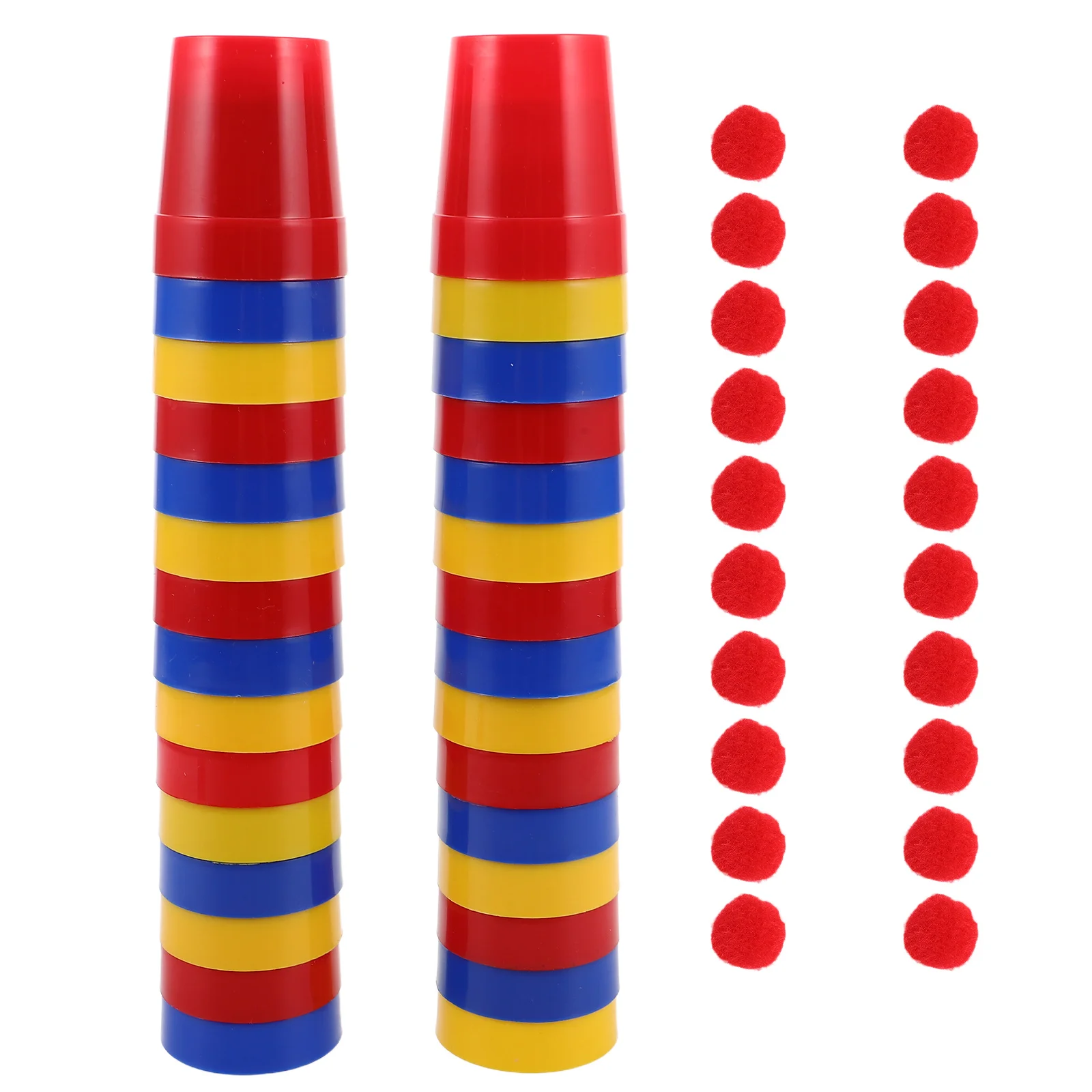 

10Sets Props Trick Cups and Knitted Balls - Cups and Balls Trick Kit for Parties Stage Performances Beginner