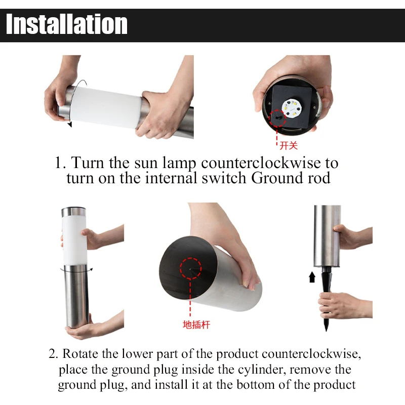 4Pc Gazon Lampen Tuin Outdoor Waterdichte Landschap Verlichting Voor Pathway Patio Yard Gazon Outdoor Solar Led Licht Woondecoratie