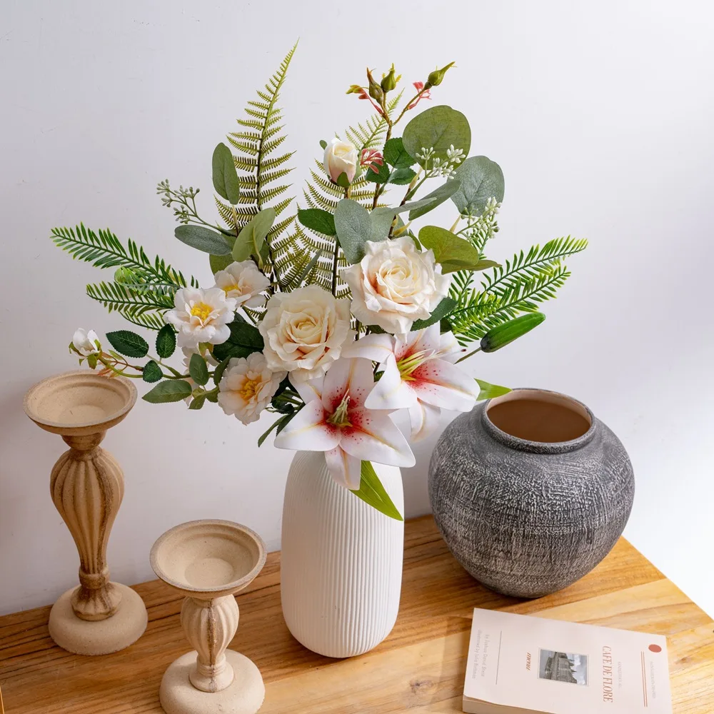 

Peony Silk 4PCS Artificial Flowers High Quality Home Living Room Wedding Bride Bouquet Party DIY Gift Fake Flower Decoration