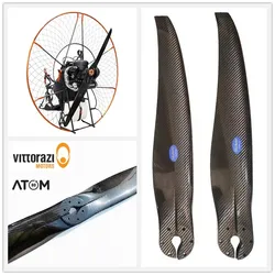 VITTORAZI-ATOM80 Carbon Propeller for Paraglider, Powered Paraglider, 2 Blades, 125cm, Best Balance