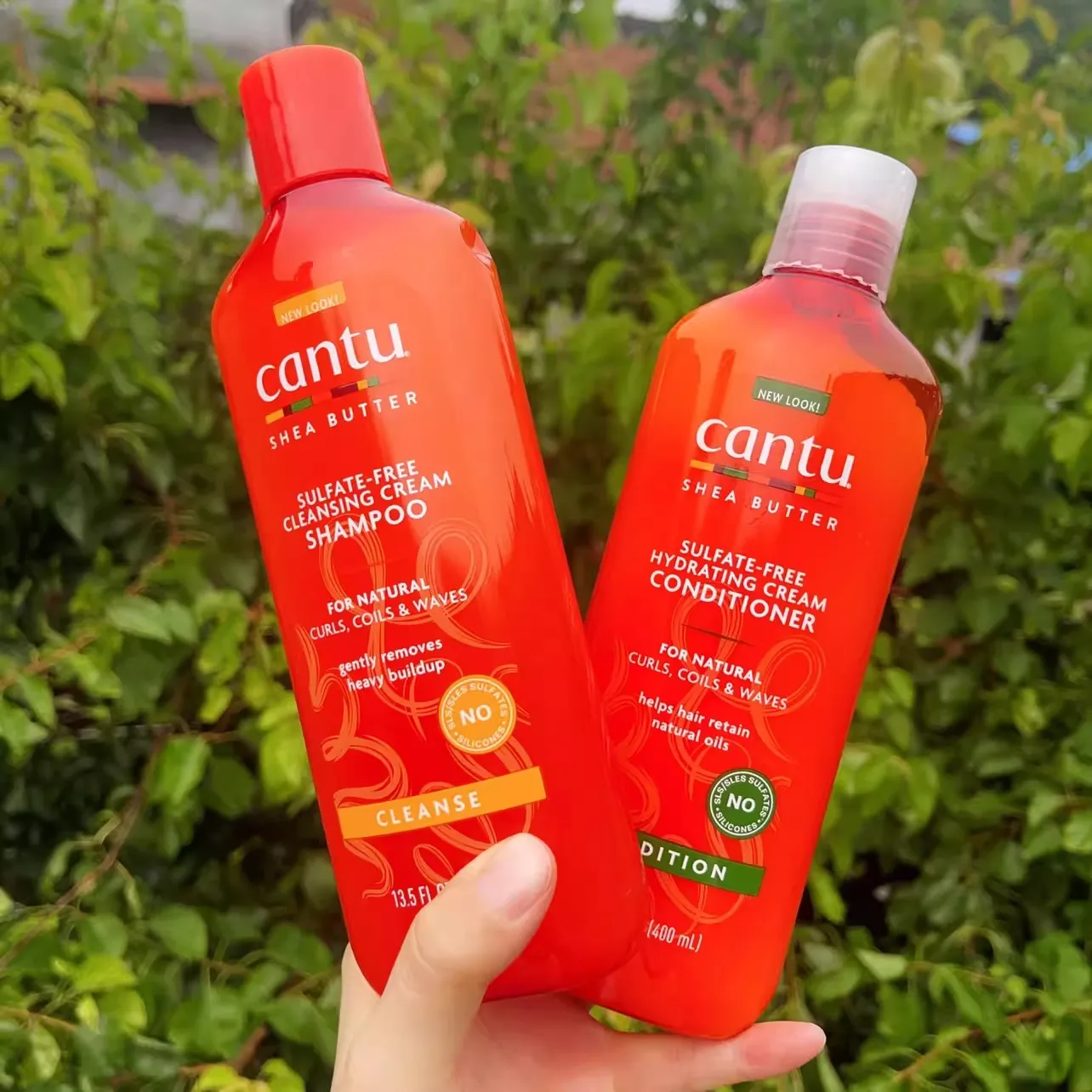 Cantu Edge Gel Shampoo & Conditioner Coconut Curling Cream Moisturizing Curl Activator Cream with Shea Butter for Natural Hair