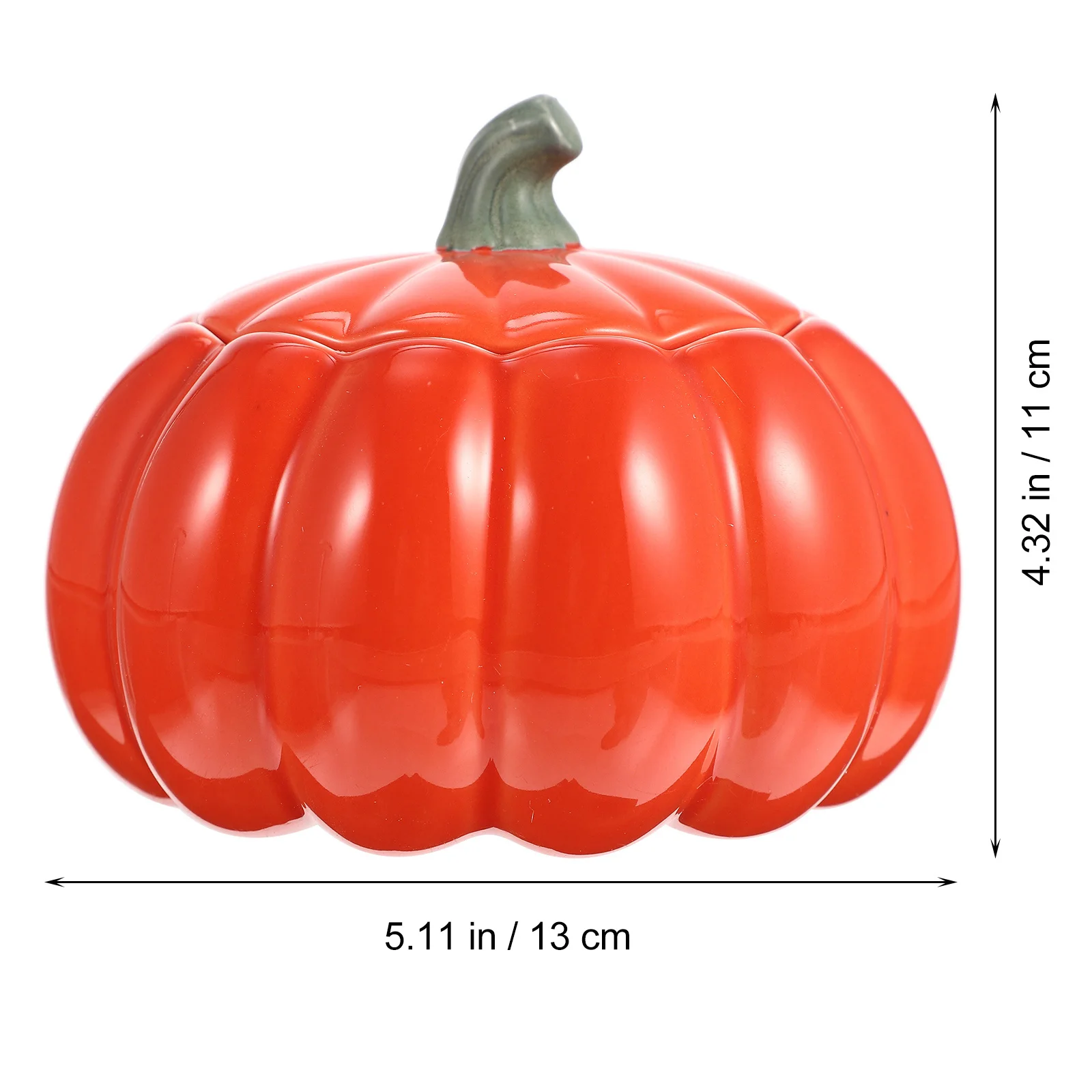 وعاء تخزين اليقطين البرتقالي حاوية الطعام الجاف السيراميك ختم محكم للحبوب والمكسرات والتوابل وعاء الشاي ديكور الهالوين