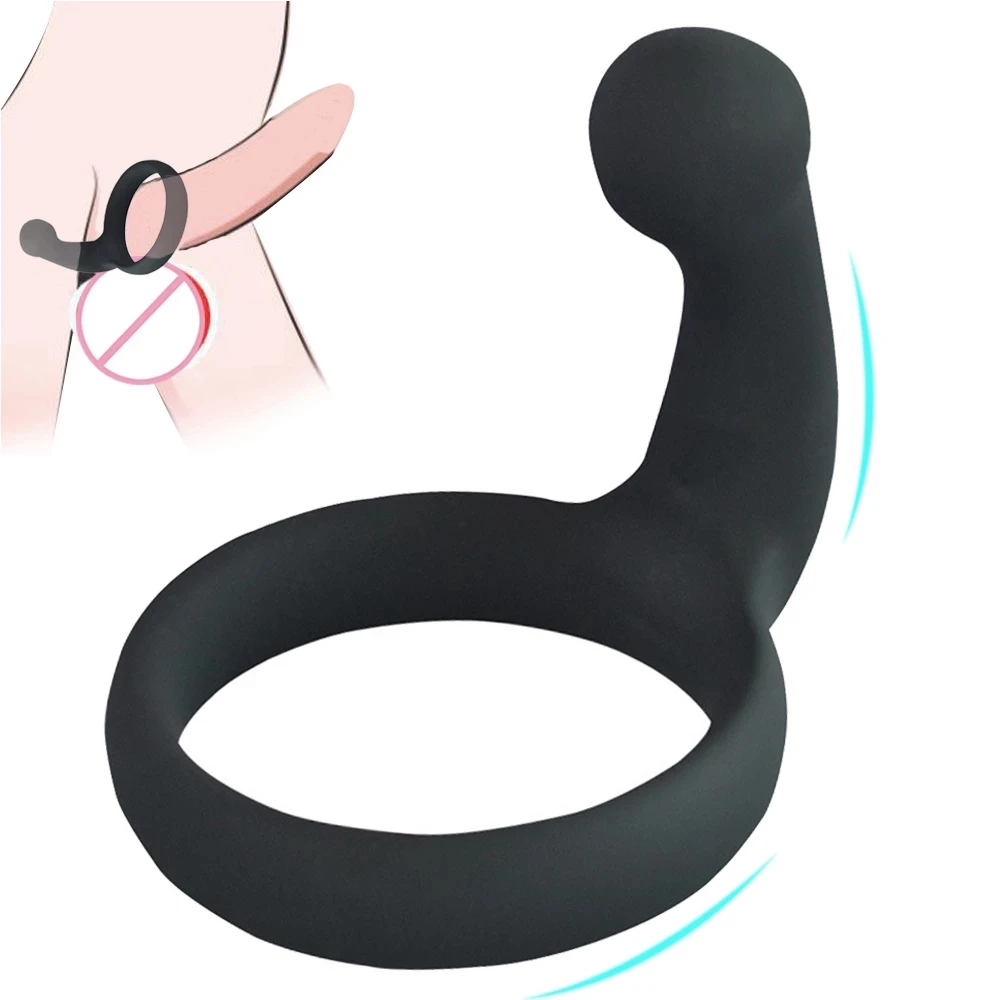 Silicone Penis Ring Sex Toy for Men Erection Prostate Massage Delay Ejaculation Cock Semen Lock Ring Male Sex Product  Adult 18+