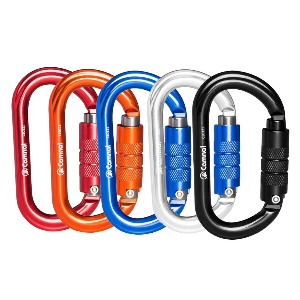 Rock Screw Gate Auto Locking Carabiner Climbing