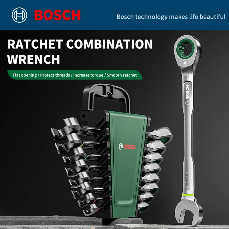 

8/12/15PCS Ratchet Combo Wrench Set,Cr-v Steel,Matte Chrome Plating,High Torque,With Storage Case,Hand Tools for Auto Repair.
