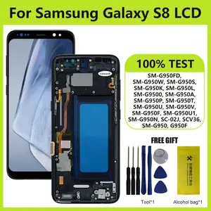 Bilashmart TFT Screen Samsung Galaxy S8 LCD Display Touch Screen Digitizer With Frame Samsung Galaxy S8 G950F Lcd