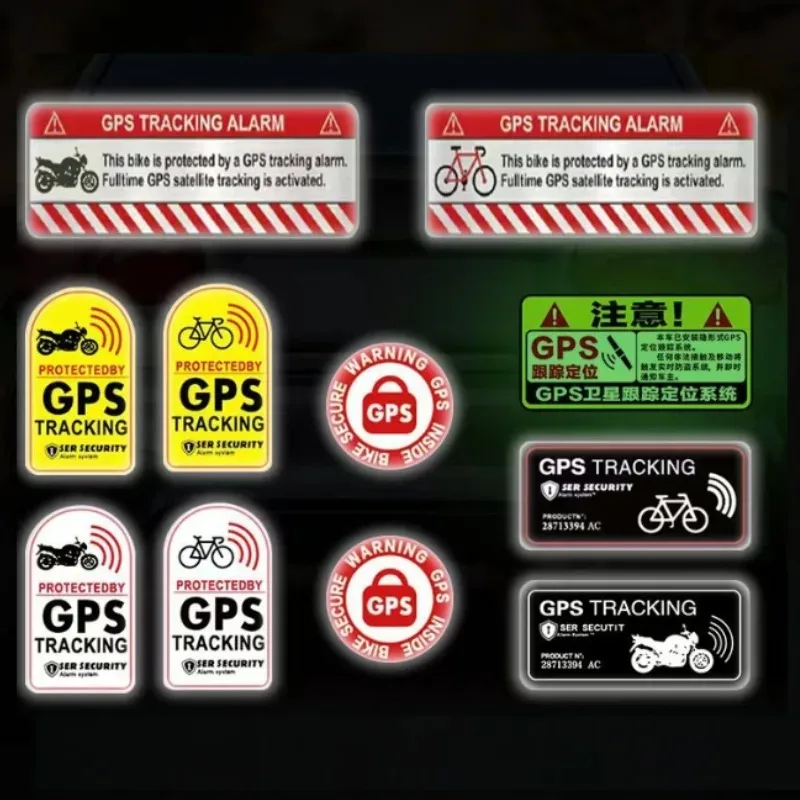 1 PCS Fahrrad Motorrad GPS Aufkleber Roller Anti-Diebstahl Warnung Aufkleber Tracking Reflektierende Wasserdichte Fahrrad Zubehör