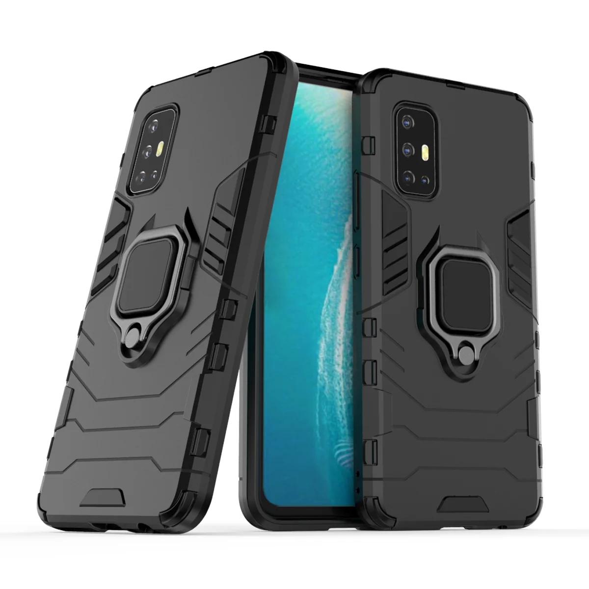 Shockproof Case For VIVO Y32 Y33S Y35 5g Y36 5g ​Y50 Y51A Y52S 5g ​Y53T Y54 5g Ring Stand Phone Back Case for VIVO Y55S Y67 Y70