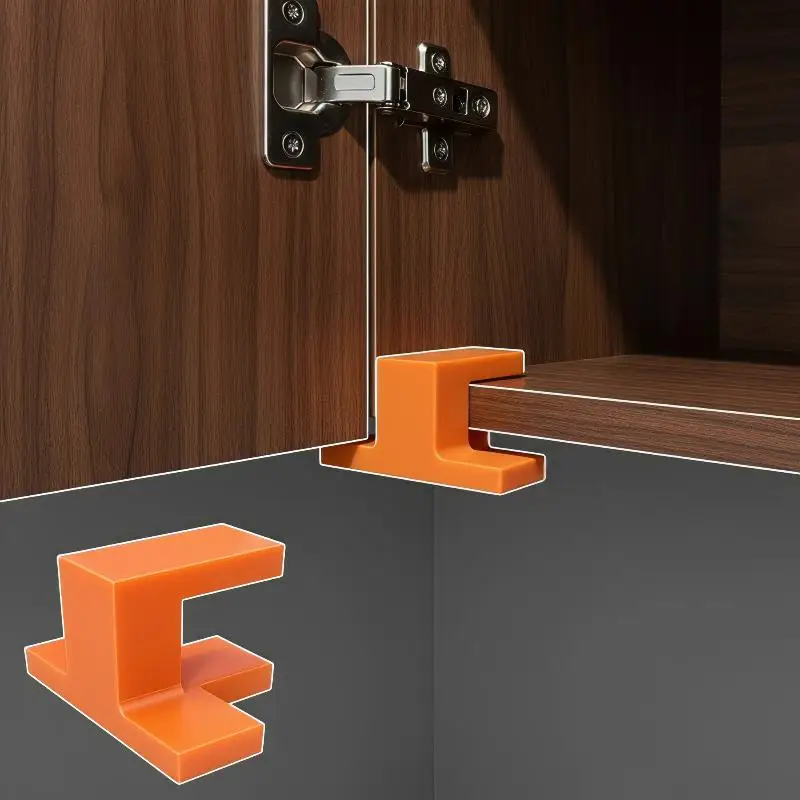 High Efficiency Cabinet Door Installation Jig T-Type Corner Bracket Clamp Woodworking Locator for Quick Cabinet Repair Work