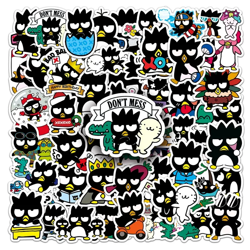 50Pcs Sanrio Stickers Cartoon Badtz-maru Stickers for Scrapbooking Laptop Suitcase Waterproof Sticker Decal Kid Toy