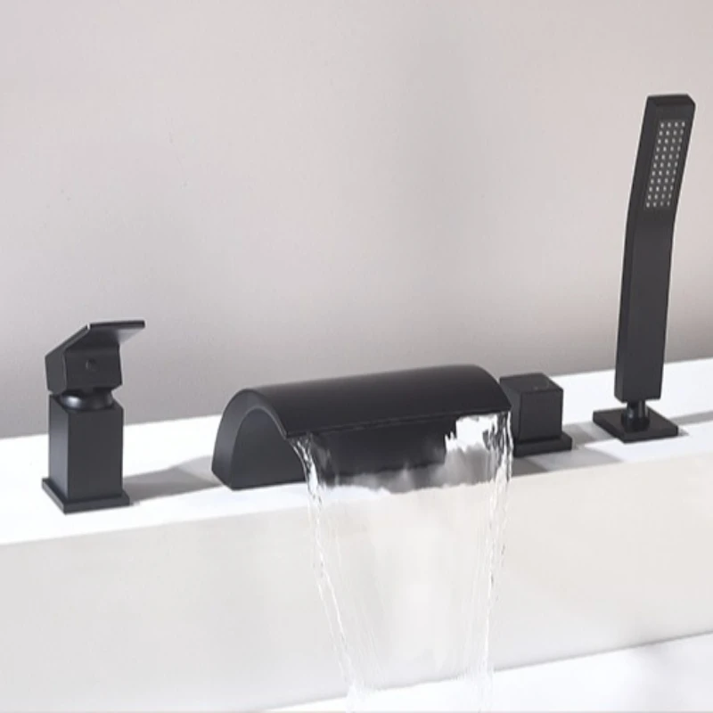 Bathroom Bathtub Waterfall Concealed Faucet Copper Material Split-type Faucets Minimalist Durable Household Bathroom Fixture
