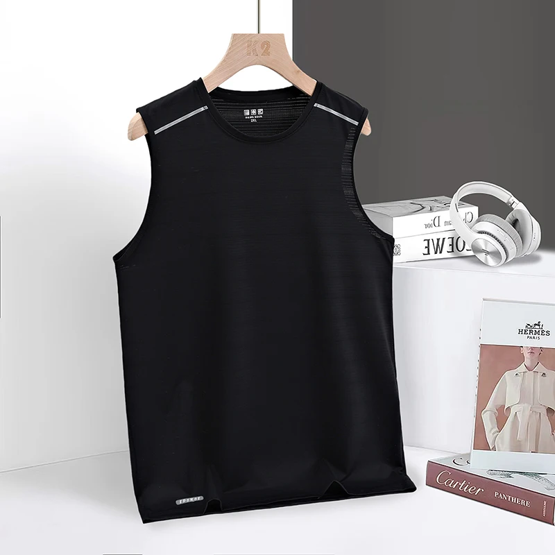 Plus Size Men\'s Basic Tank Tops Summer Solid Red Black Sleeveless Tshirt Gym Tee Sporting Clothes Oversize T-Shirts 7xl 8xl