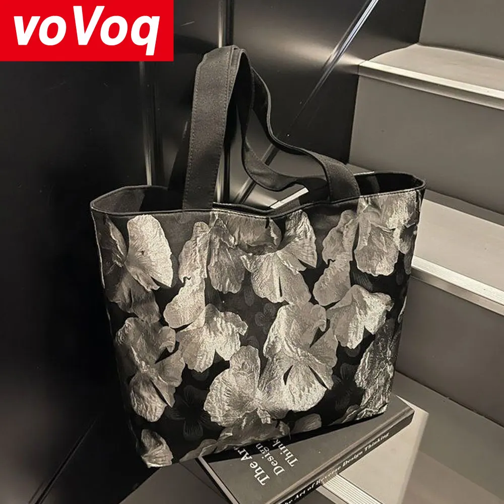 

Canvas Tote Bag 2025 Women's New Large Capacity Printed Hand-held Shopping Bag Commuting Versatile Shoulder Bag