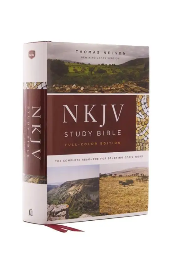 NKJV Study Bible Hardcover - Full-Color Red Letter Edition with Comfort Print | Guide to God's Word