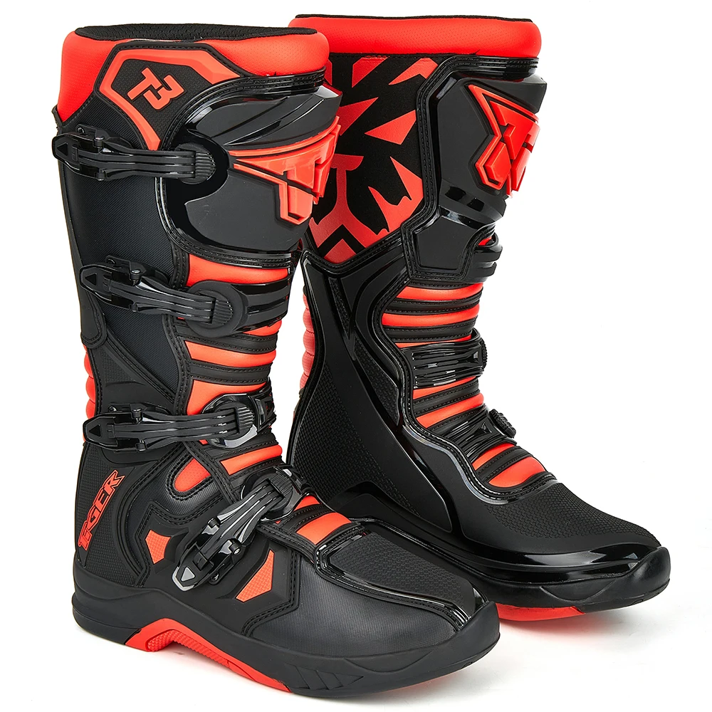 Professional Motobiker Shoes Motorcycle Boots Wear-resistant Motoboats Off-road Motocross Boots Motorcyclist Shoes Protective