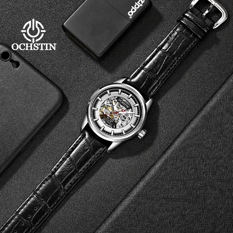 ochstin Master Series Hot 2024 Trendy Gorgeous Skeleton Mechanical Movement Waterproof Watch Men\'s Mechanical Watches