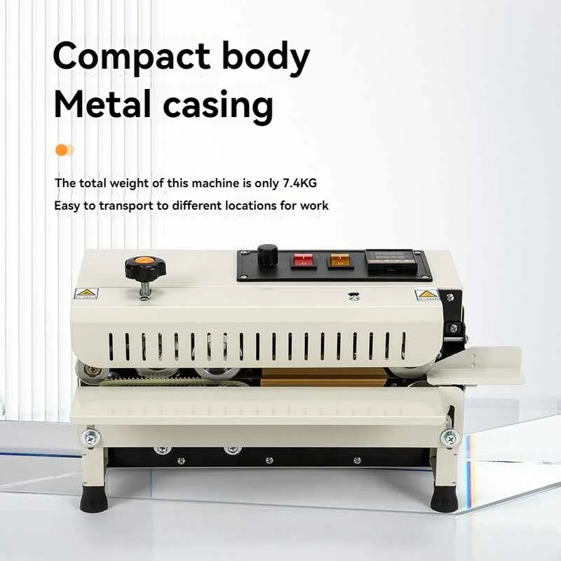 

Горизонтальная автоматическая машина непрерывной запайки пакетов FR-400 Машина для запечатывания пластиковых пакетов Электрический запайщик пакетов Печать даты