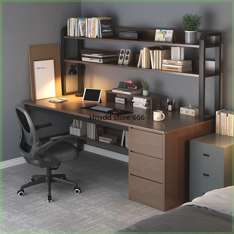 Computer desk Desktop Home office desk Chair Bedroom with drawers Student writing desk