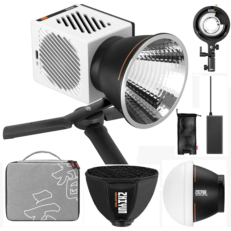 지윤 X100W 미니 사진 조명 100W 포켓 COB LED 라이트 야외 비디오 영화 조명용