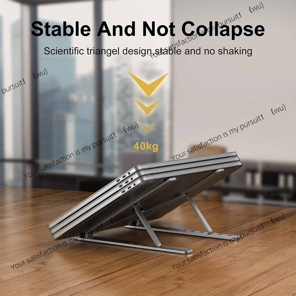 Soporte portátil de aluminio para ordenador portátil, Base superior plegable para portátil, soporte para ordenador para