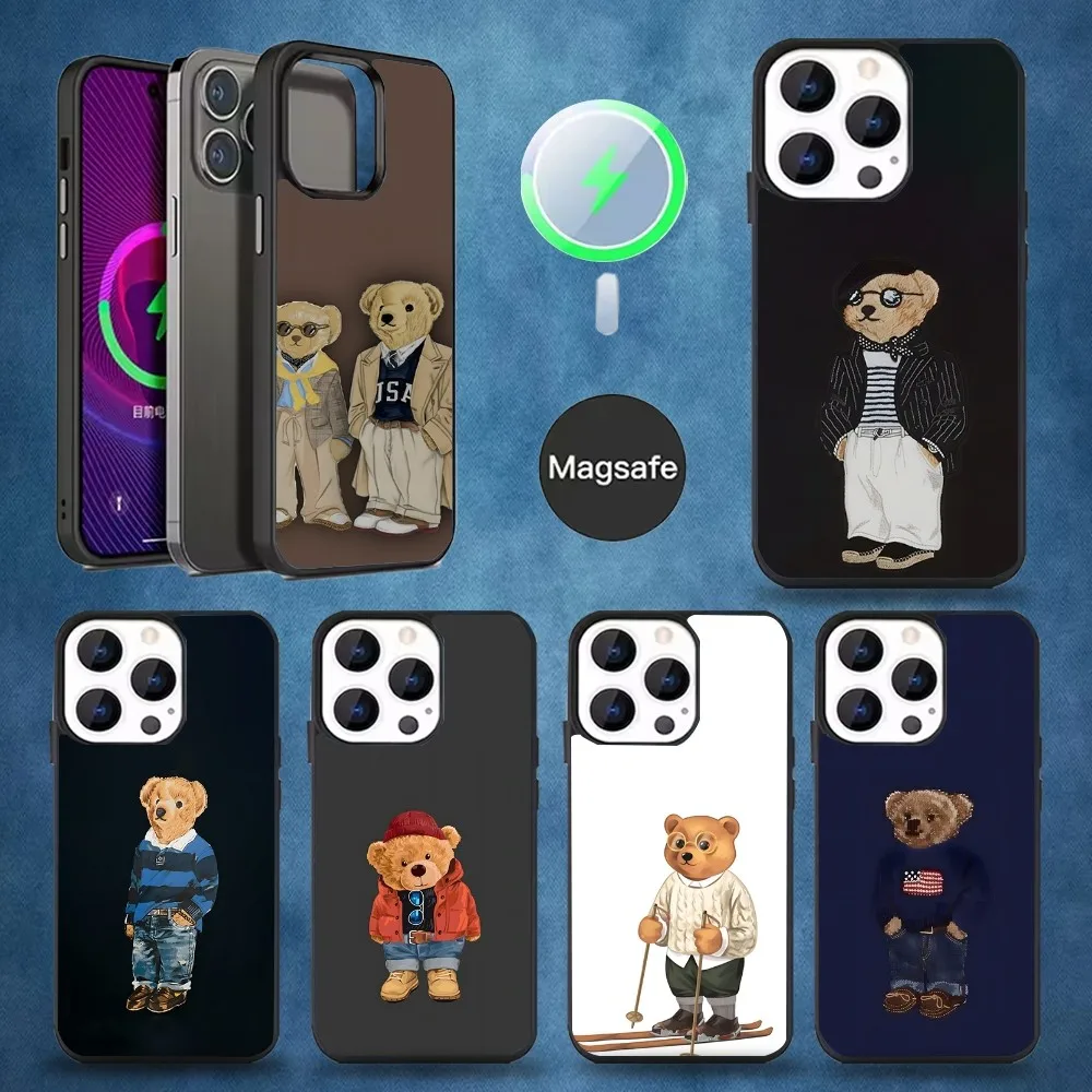 

B-Baron F-Filou Bear Phone Case For iPhone 16,15,14,13,12,11,Pro,Max,Plus,Mini,Magsafe,Magnetic Wireless Charging Case