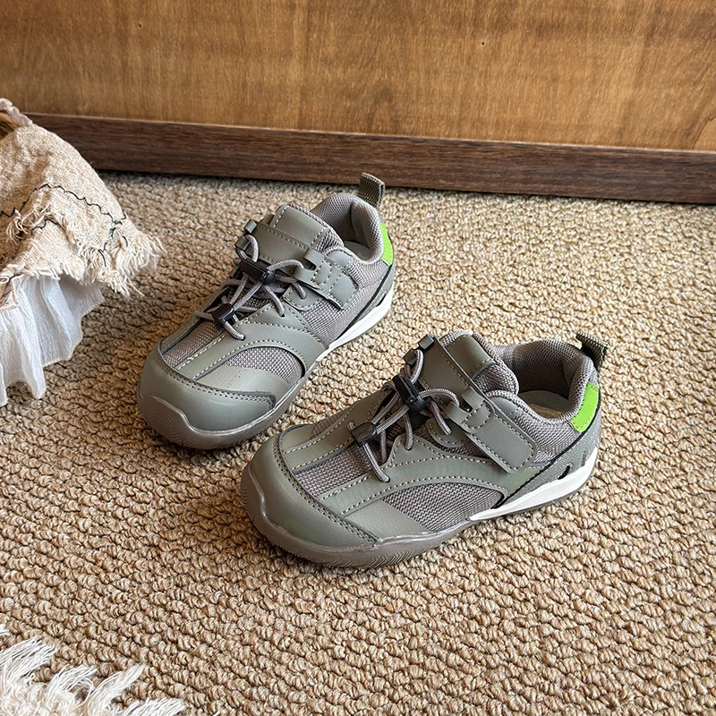 Unisex Boys Girls Barefoot Trainers 2026 New Autumn Toddler Hiking Shoes Soft Sole Trendy Versatile School Outdoor Casual Wear