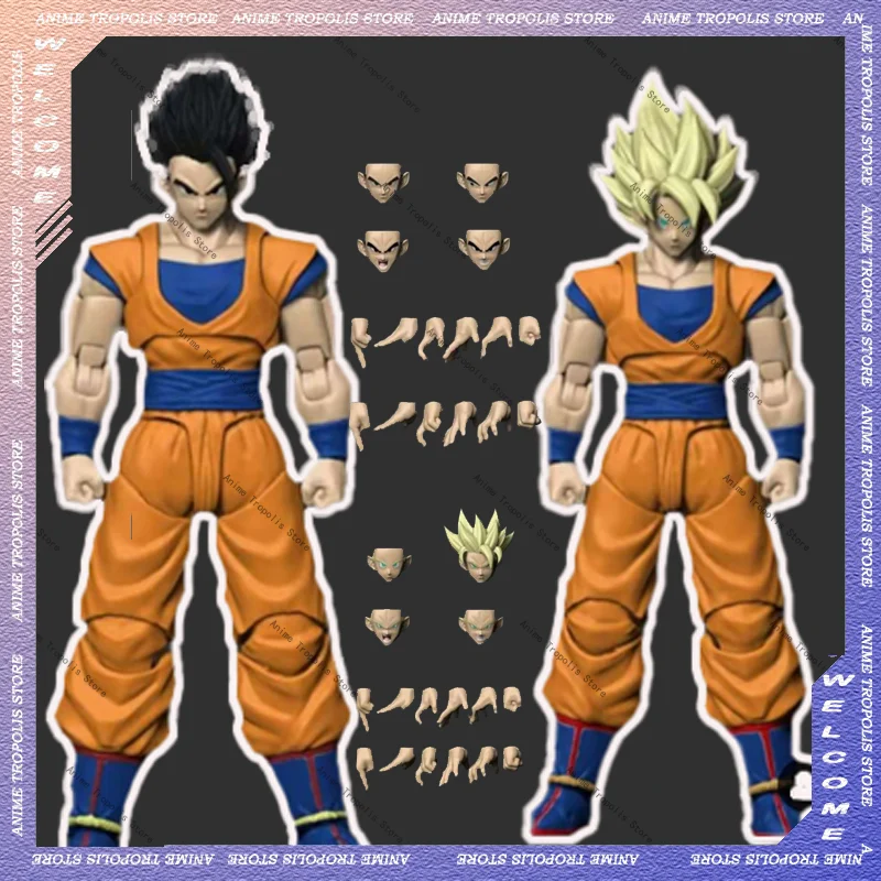 Anime Dragon Ball Goku Model Figurine Gohan Heads Accessories Kits Super Saiyan Figures Shf Ssj4 Statue Collection Decor Gift