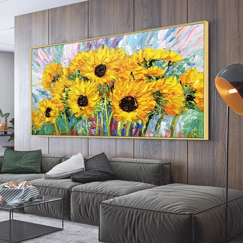 DIY full Diamond Embroidery,Round Diamond Sunflower Modern Bedroom Living room decoration rhinestone beads Diamond painting