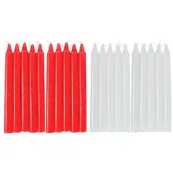 Taper Candles 10pcs Paraffin Wax Unscented Candle 16x1.2cm Emergency Candle Smokeless Candlesticks for Wedding Dinner Decoration