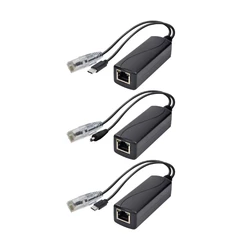 Gigabit PoE Splitter 1000m 48V to 5V 2.4 A PoE Separator TYPE-C/DC5521/Micro USB Power Plug Widely Application Splitter