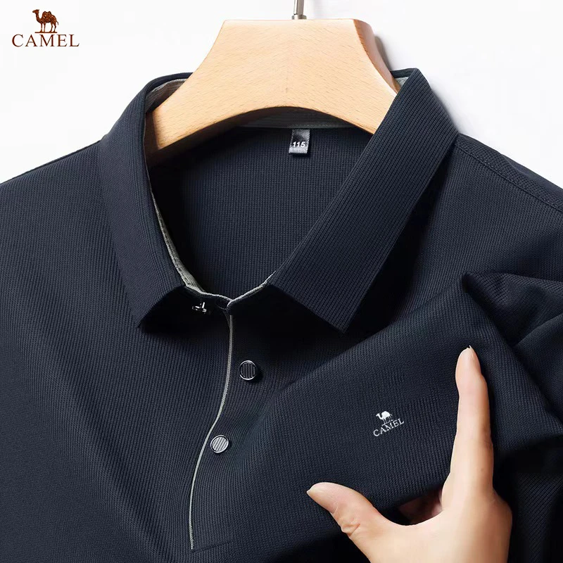 New Polo Shirt Men's Solid Color Casual Men's clothing T shirt  Polo Men's Short sleeved Polo Men's Casual Fashion Summer Top