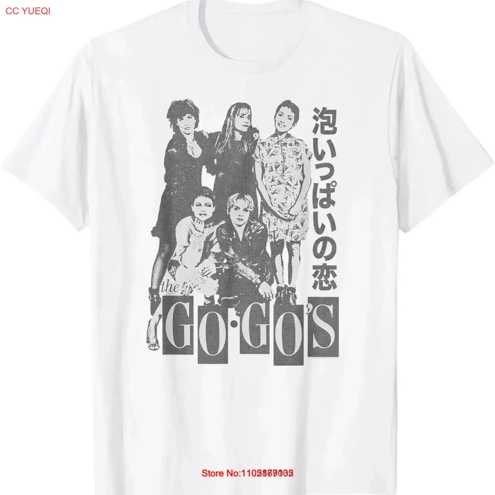 

The Go Go's Japanese Classic Portrait T Shirt vintage Washed Soft designer clothes homme Stretched vintage Washed