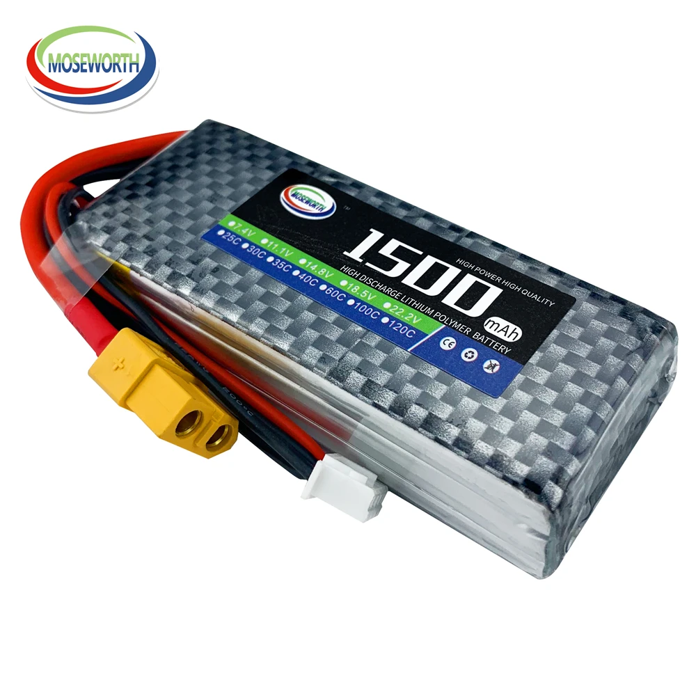 Moseworth RC LiPo Battery 3S 120C 1100 1300 1500 1800 2200mAh For RC Airplane Drone Boat 11.1V LiPo 3S Lipo Battery 2200mah