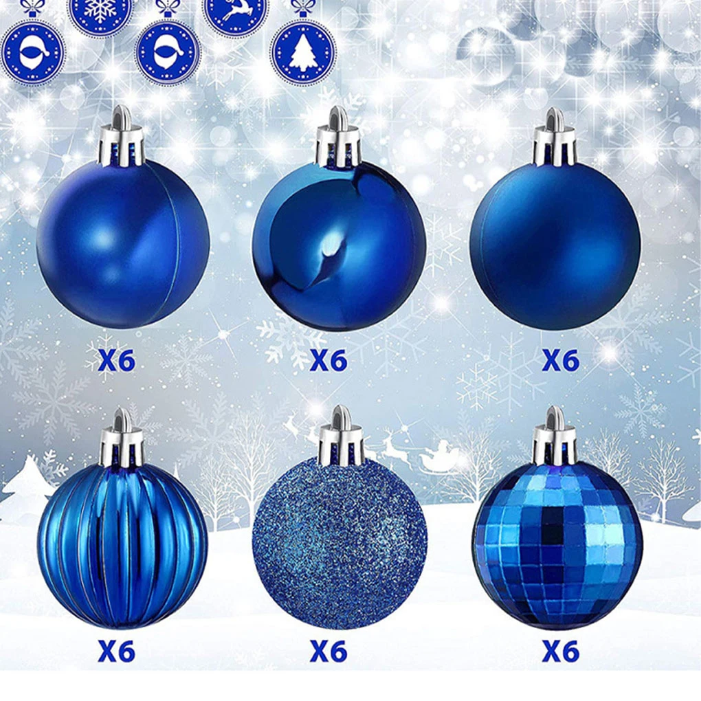 36 Uds. Bolas de Navidad de 4CM, adornos para árbol de Navidad, colgantes para árbol de Navidad, decoración para fiesta en casa, árbol de Navidad, regalo de Año Nuevo