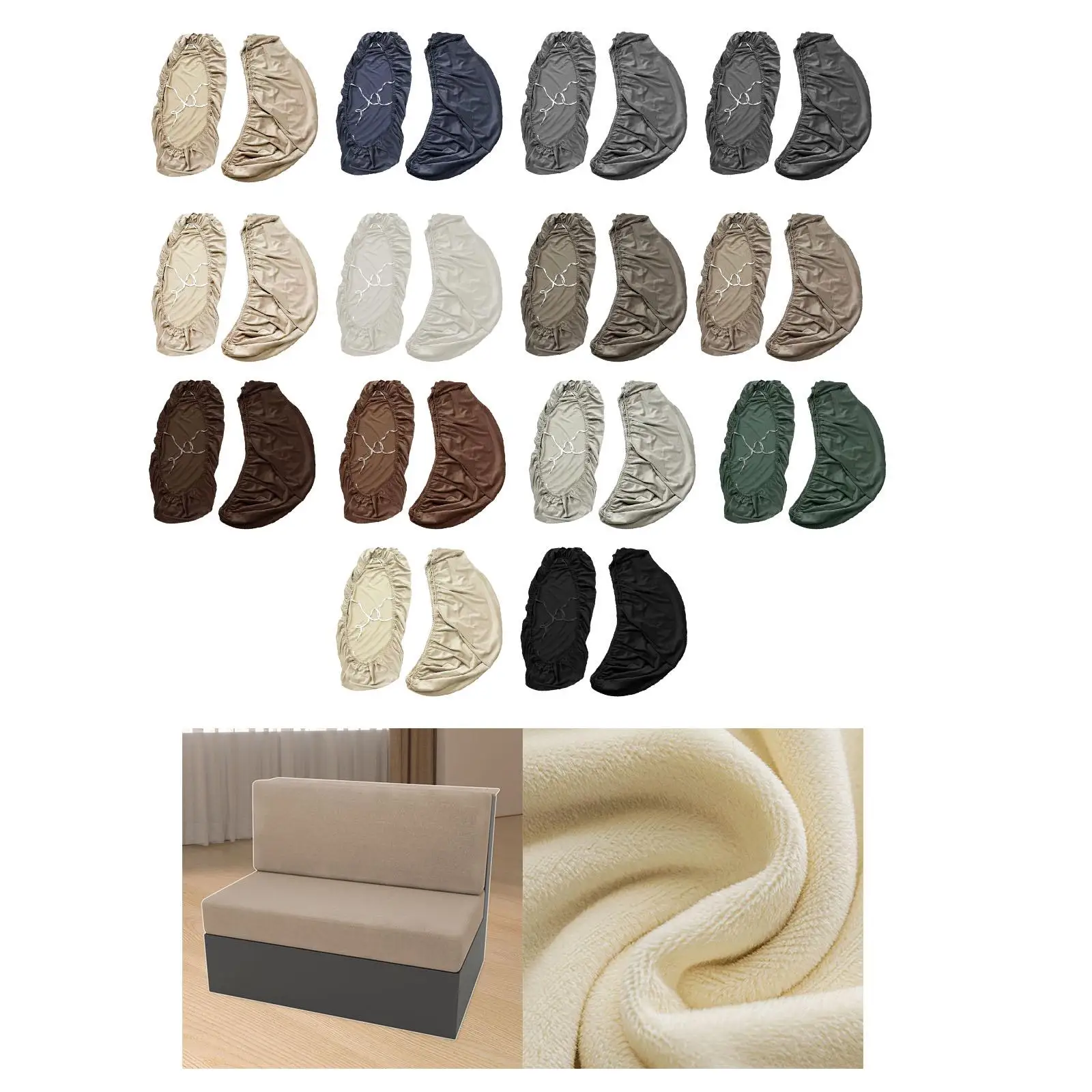 Stretch Slipcover Cushion Covers Replacement Sofa Protector for Camper RV Seat Dining Chair Couch Home - view 6