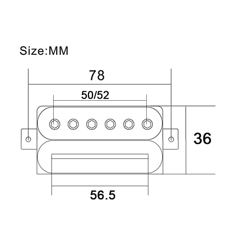 4 Conduct Cable Coil Splitting Electric Guitar Humbucker Blade Hex Screw Adjusting Dual Coil Guitar Pickup Black/White