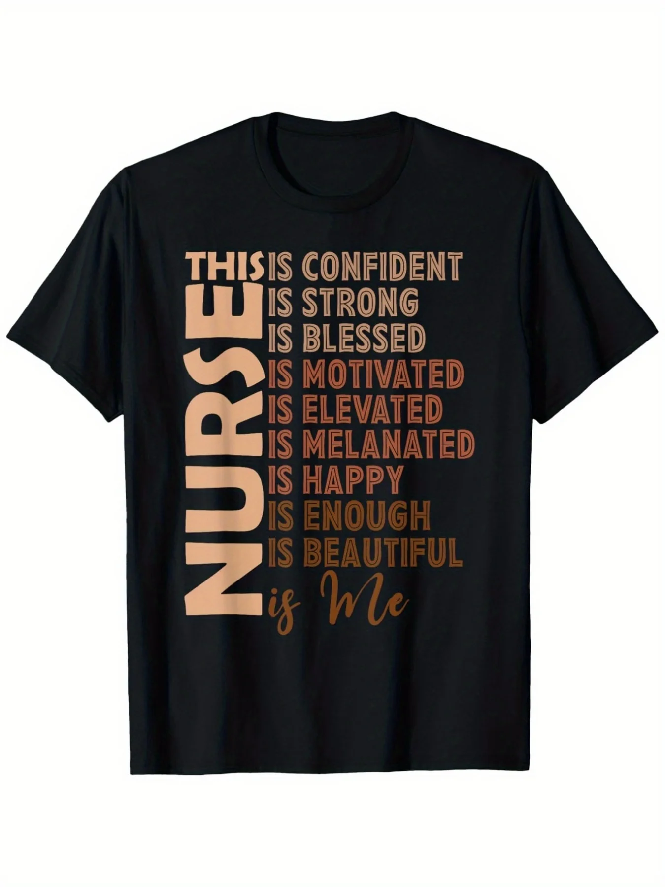Unisex Nurse T-Shirt - 100% Cotton Fit Motivational Nursing Apparel with Confident Strong Blessed Quotes, S-XXXL Sizes, Retro Round Neck Short Sleeve Tee for &, Ideal for Healthcare Professionals