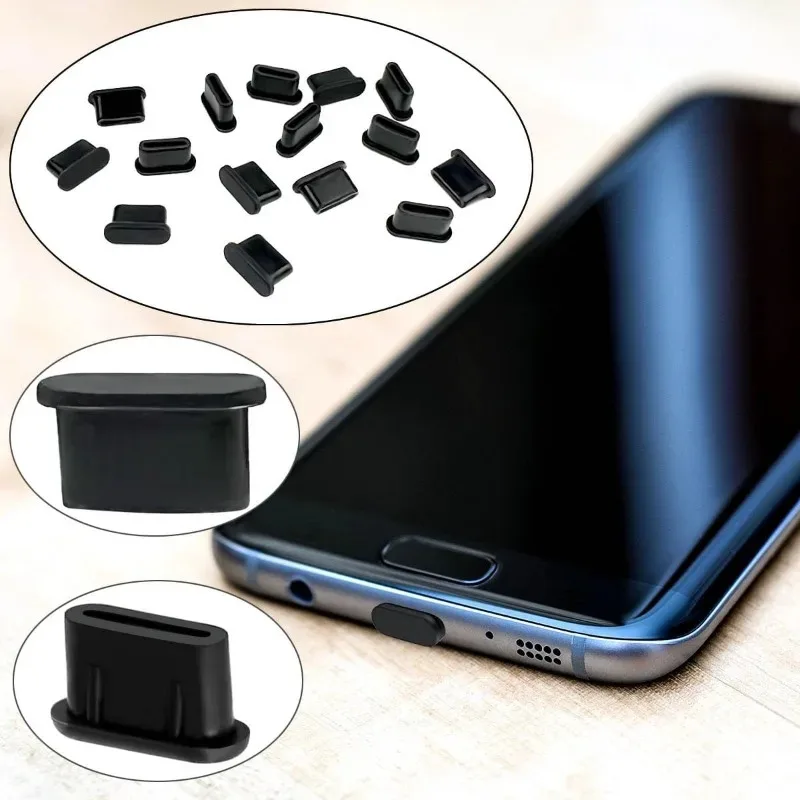 Universal USB C Port Cover Dust Plug with Soft Cleaning Brush, Dust Proof Protector Cap for iPhone17 17pro max 16 15 14 Samsung.