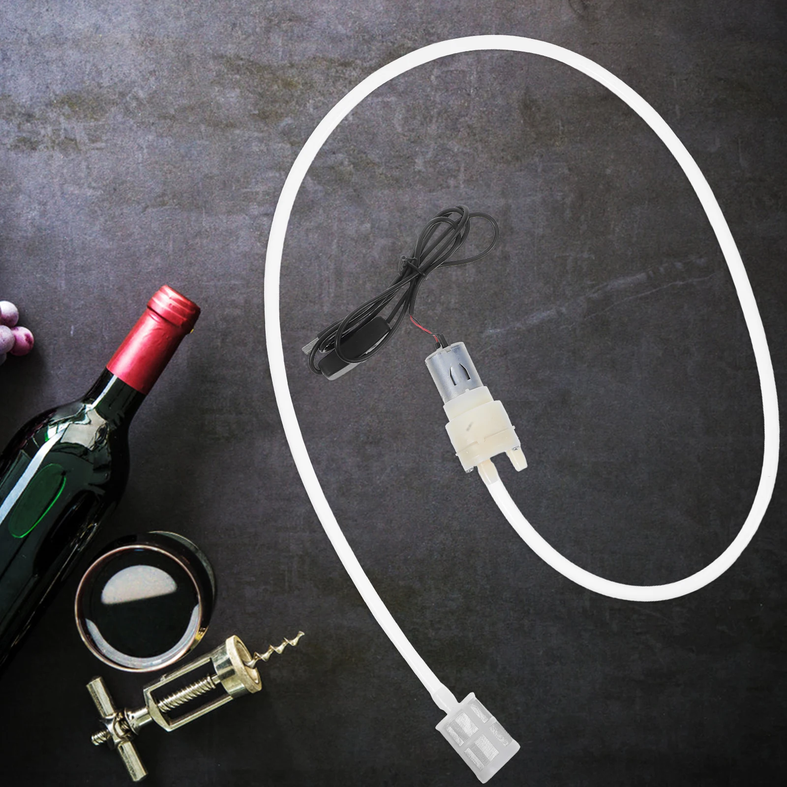 

Automatic Wine Extractor Pump Filter Tubing Stainless Steel Air Remover Home Bar Restaurant Compact Design Siphon Hose Pump Wine